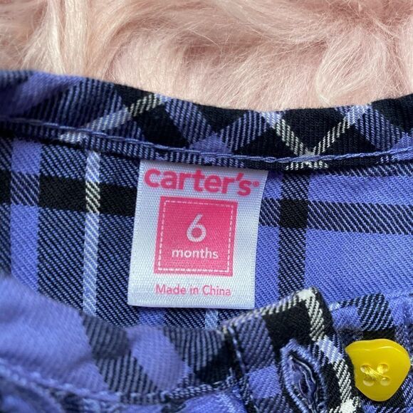 Bundle 6 Month Baby Girl Dress with Cardigan & Long Sleeve Plaid Shirt - Picture 5 of 5